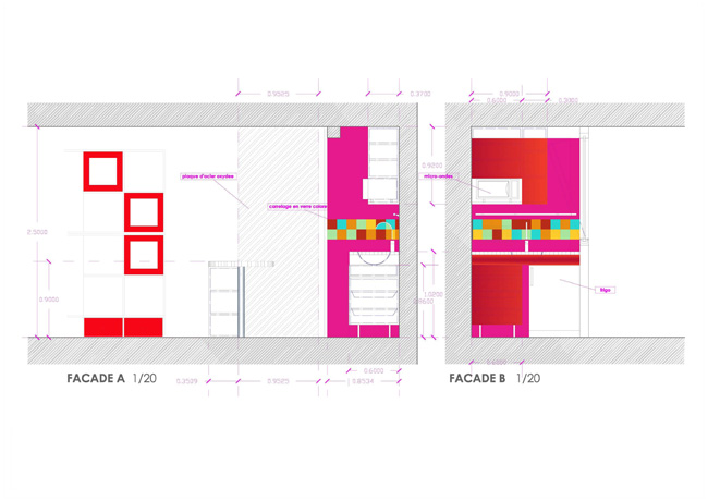 Projet kitchenette Studio Belleville 2010